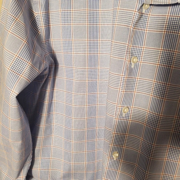 Collection by Michael Strahan Button Up Blue Plaid Dress Shirt Men's 17 32/33 - Picture 4 of 9